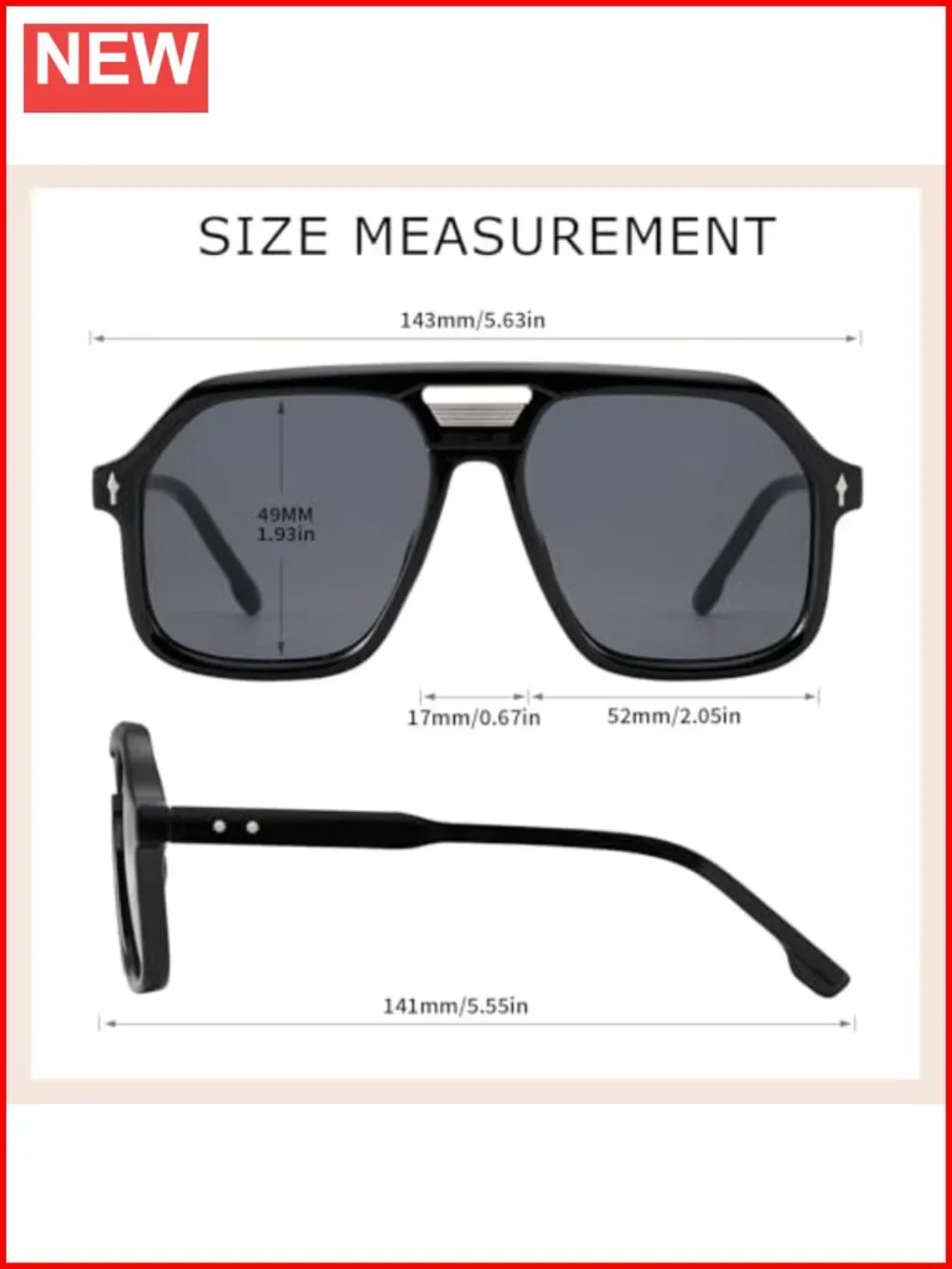 Retro Double Bridge Aviator Sunglasses UV400 for Men Women
